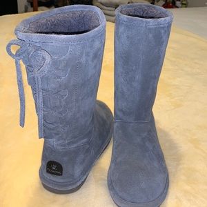 Gray Bear Paws Suede Upper/wool lining